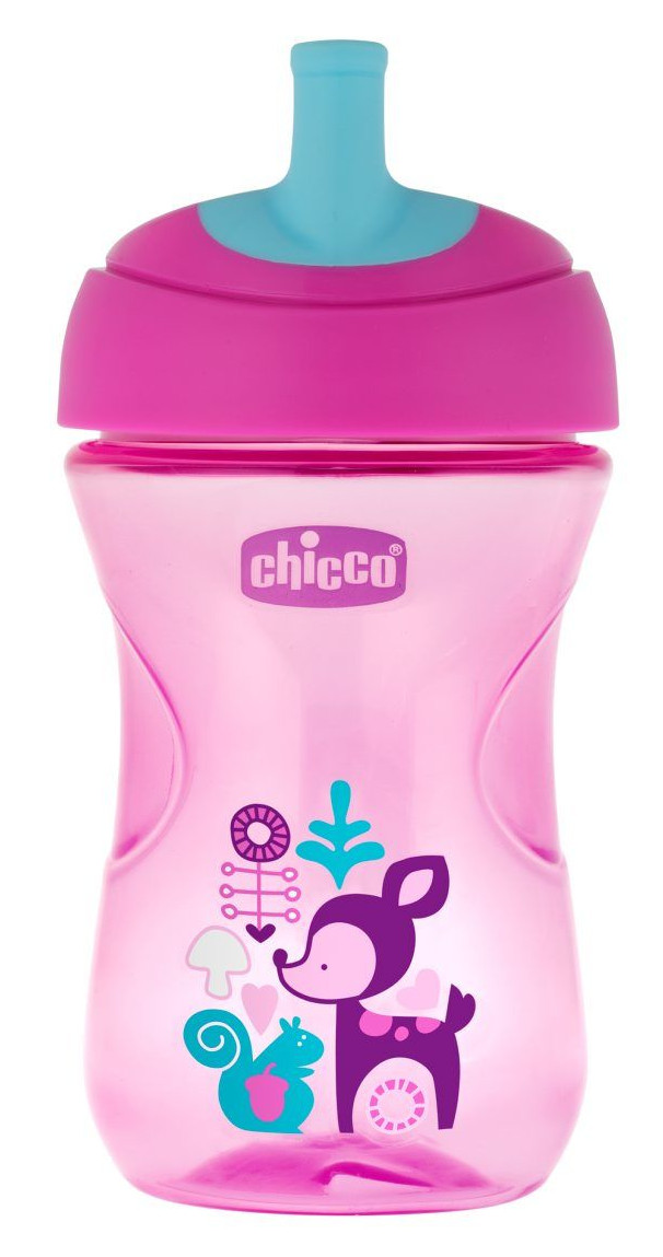 Obrázok Hrnček Chicco Pokročilý so slamkovým náustkom 266 ml, 12m+ - ružový