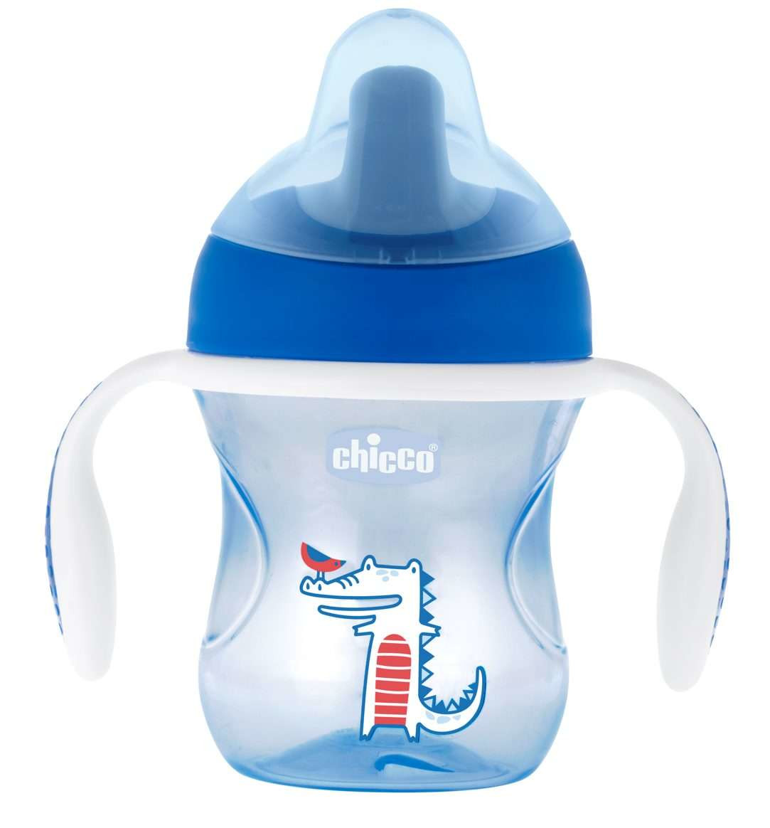 Obrázok Hrnček Chicco Trénujeme s držadlami 200 ml, 6m+ - modrý