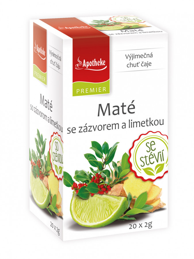 Obrázok APOTHEKE maté so zázvorom a limetkou STEVIE 20x2 g