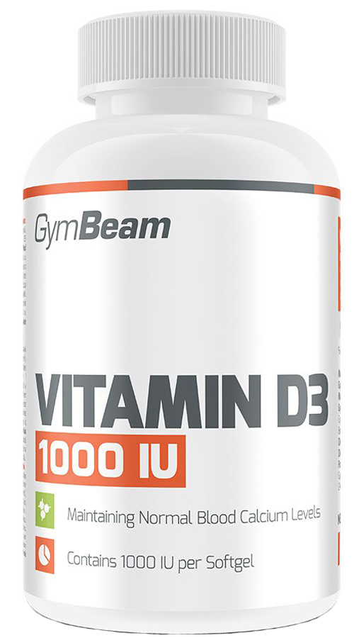 Obrázok GymBeam Vitamín D3 1000 IU 120 kaps