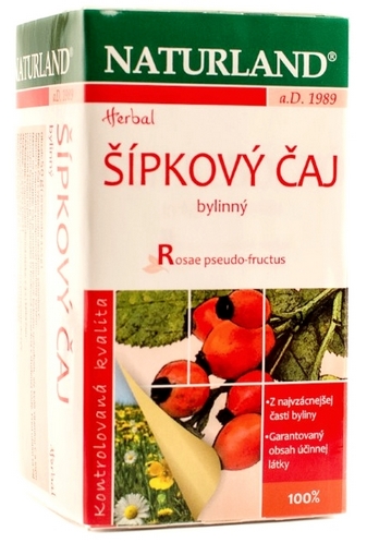 Obrázok NATURLAND ŠÍPKOVÝ ČAJ ovocný čaj, nálevové vrecúška 20x2,5 g (50 g)