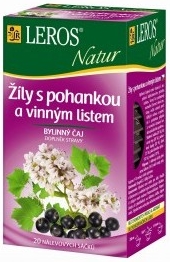 Obrázok LEROS NATUR ŽILY S POHÁNKOU A LISTOM VINIČA bylinný čaj 20x2 g