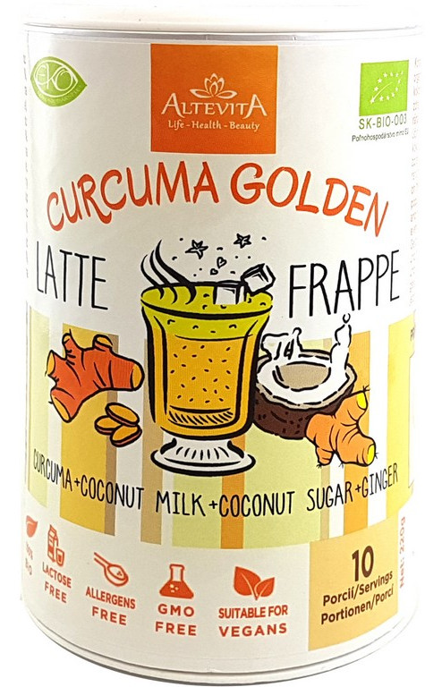 Obrázok Altevita BIO CURCUMA GOLDEN LATTE / FRAPPE 220g