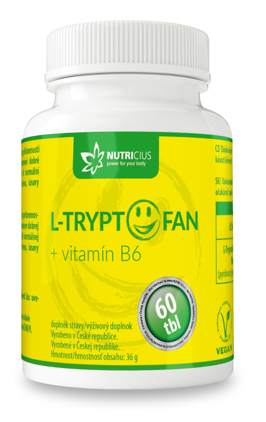 Obrázok NUTRICIUS L-Tryptofan + vitamín B6 60 tabliet