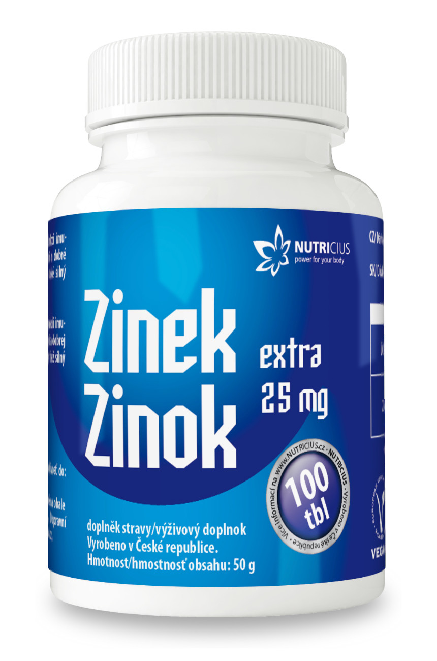 Obrázok NUTRICIUS Zinok Extra 25 mg 100 tabliet