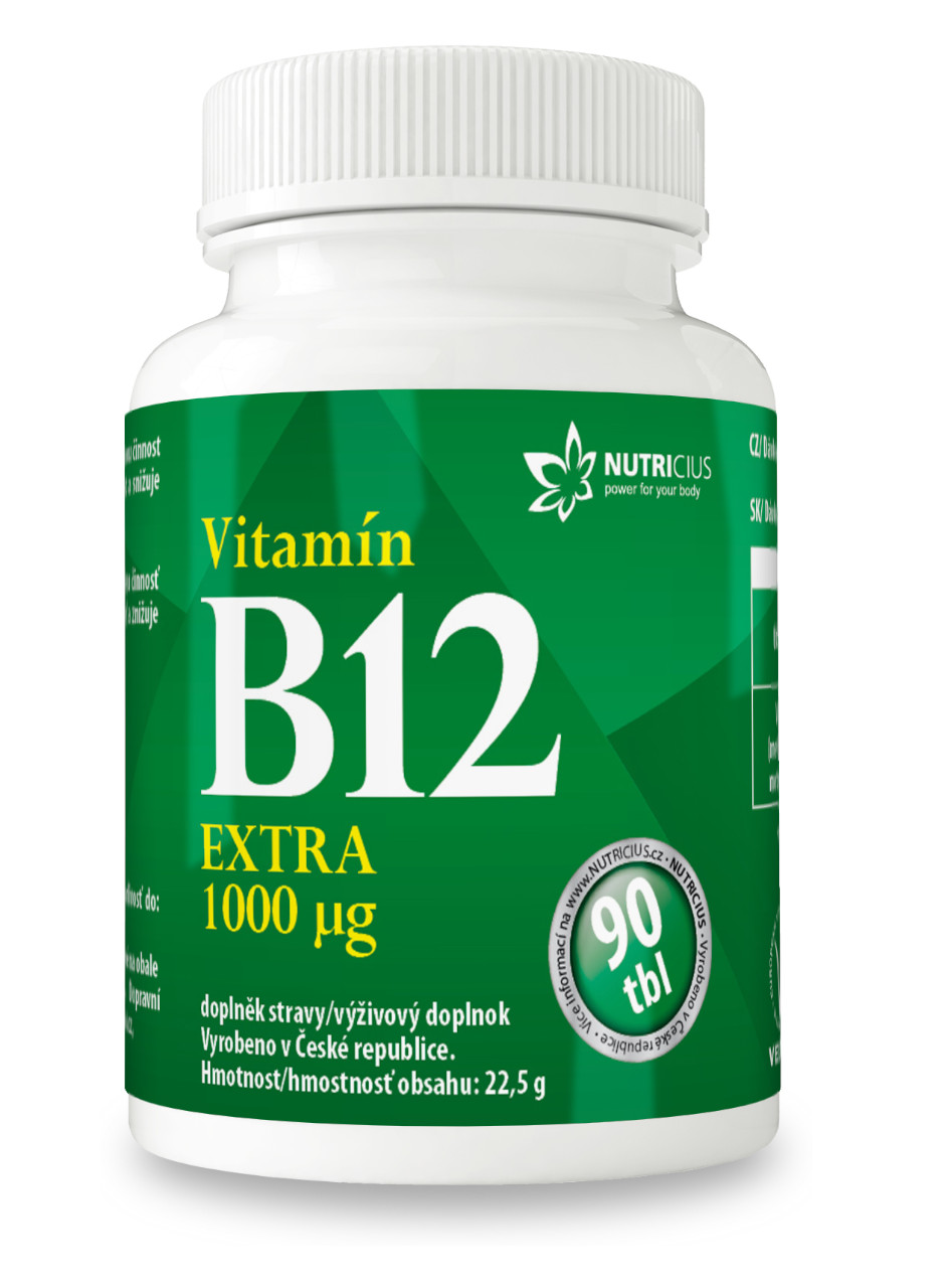 Obrázok NUTRICIUS Vitamín B12 EXTRA 1000 g 90 tabliet