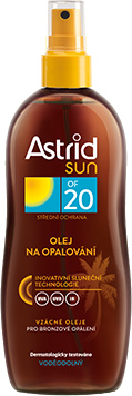 Obrázok ASTRID SUN Olej na opaľovanie SPF 20 200 ml (8592297002703)