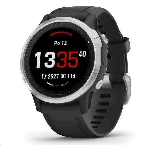 Obrázok Garmin fenix6S Glass Silver/Black Band (010-02159-01)