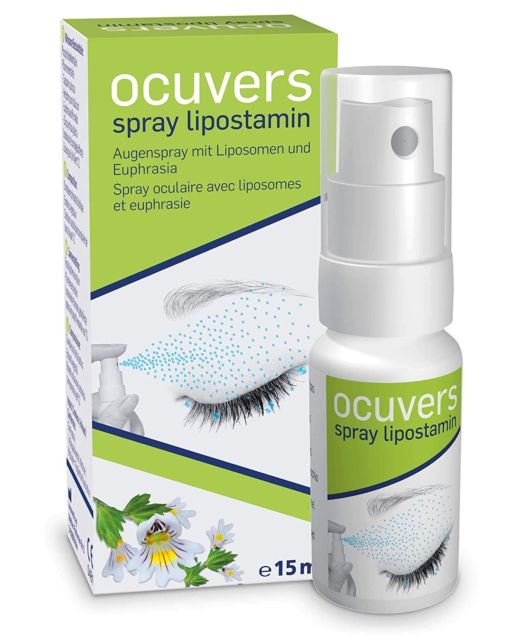 Obrázok Ocuvers spray lipostamin očné kvapky v spreji, lipozómy a euphrasia, 1x15 ml