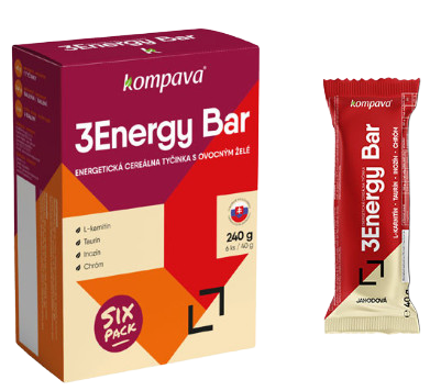 Obrázok Kompava 3Energy Bar Sixpack, 6x40 g, jahoda (8586011215487)