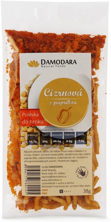 Obrázok Damodara Instantní polévka do hrnku cizrnová 38g