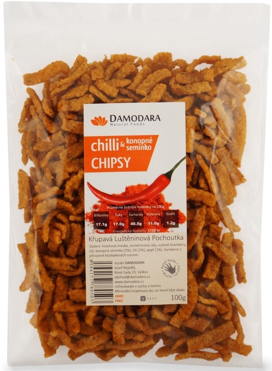 Obrázok Damodara Chilli chipsy 100g