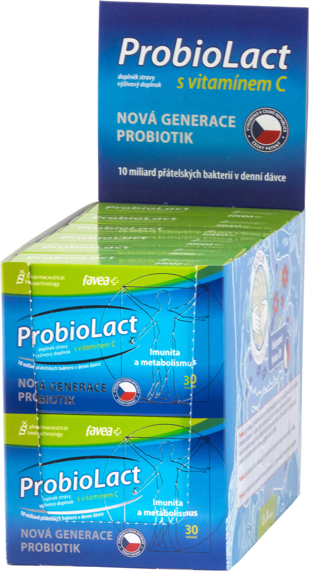 Obrázok ProbioLact v boxe cps (s vitamínom C) 12x10 (120 ks)