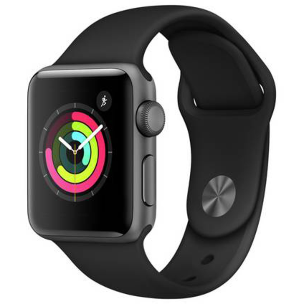 Obrázok Apple Watch Series 3 GPS 42mm pouzdro z vesmírně šedého hliníku - černý sportovní řemínek (MTF32CN/A)