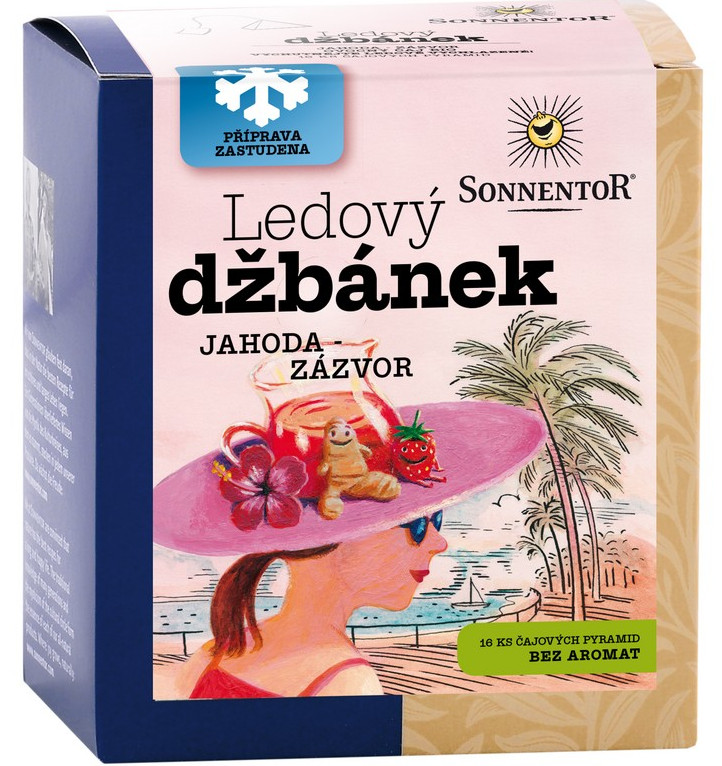 Obrázok Ľadový džbánok Jahoda-zázvor Bio 44,8g pyramídové vrecúška