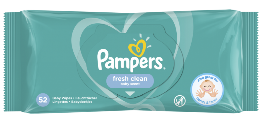 Obrázok Pampers Vlhčené obrúsky Fresh Clean 52ks