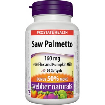 Obrázok Webber Naturals Prostata Saw Palmetto 160 mg tbl (BONUS 50% naviac) 90 ks