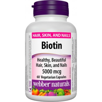 Obrázok Webber Naturals Biotin 5000 mcg 60cps