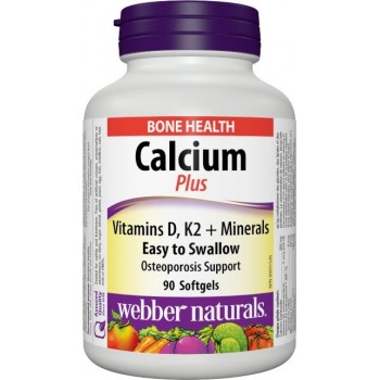 Obrázok Webber Naturals Calcium Plus K2, D3 a minerály 90gel