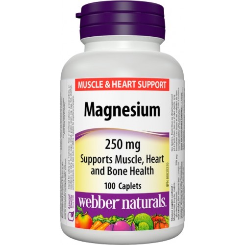 Obrázok Webber Naturals Magnesium 250 mg 100tbl