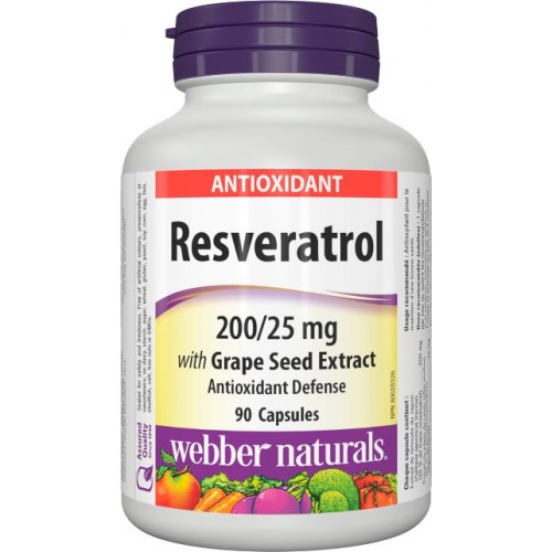 Obrázok Webber Naturals Resveratrol 200 mg 90cps