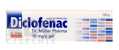 Obrázok Diclofenac Dr. Müller Pharma 10 mg/g gél