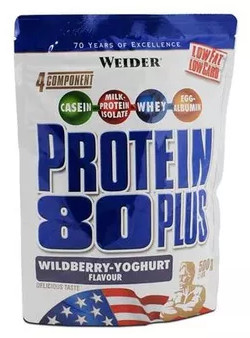 Obrázok Weider Potein 80 PLUS 500 g - wildberry-jogurt