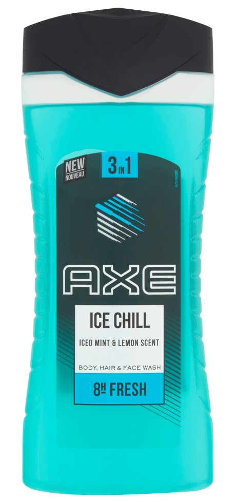 Obrázok Axe Ice Chill osviežujúci sprchový gél 3v1  400 ml