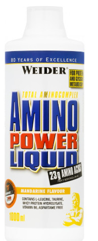 Obrázok Amino Power Loquid, komplexné aminokyseliny, Weider 1000 ml - Mandarinka