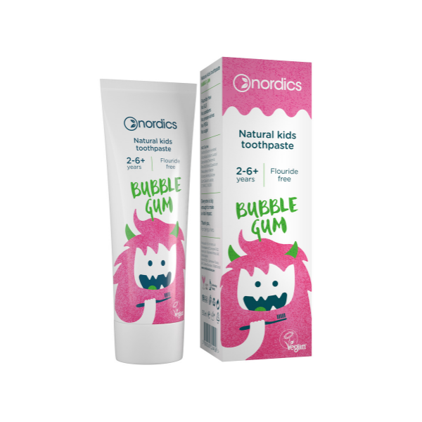 Obrázok NORDICS Detská prírodná Zubná pasta Bubble Gum 50ml