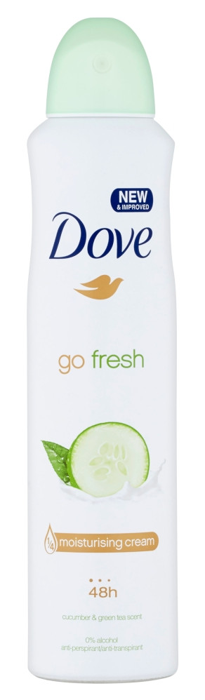 Obrázok Dove Go Fresh Fresh Touch dezodorant antiperspirant v spreji 48h uhorka a zelený čaj  250 ml