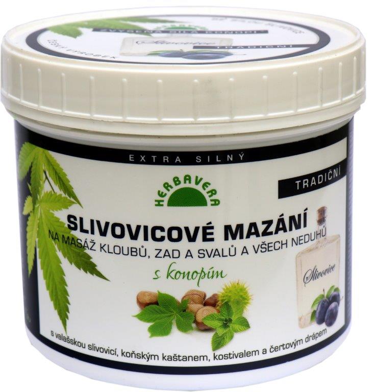 Obrázok Slivovicové mazanie s konopou 500 ml