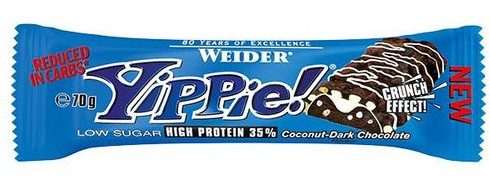 Obrázok Weider Yippie Protein Bar, 70 g coconut-dark chocolate