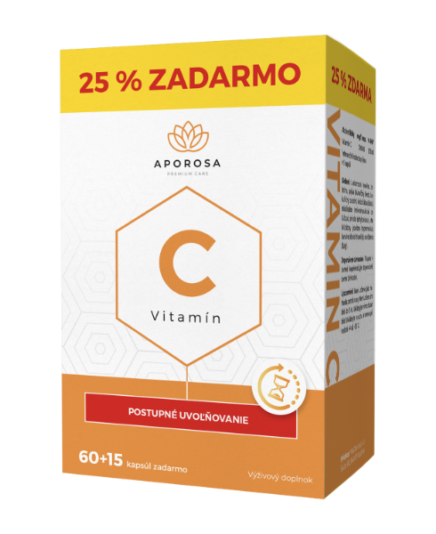 Obrázok APOROSA prémiový Vitamín C 700mg s postupným uvoľňovaním 75 kapsúl