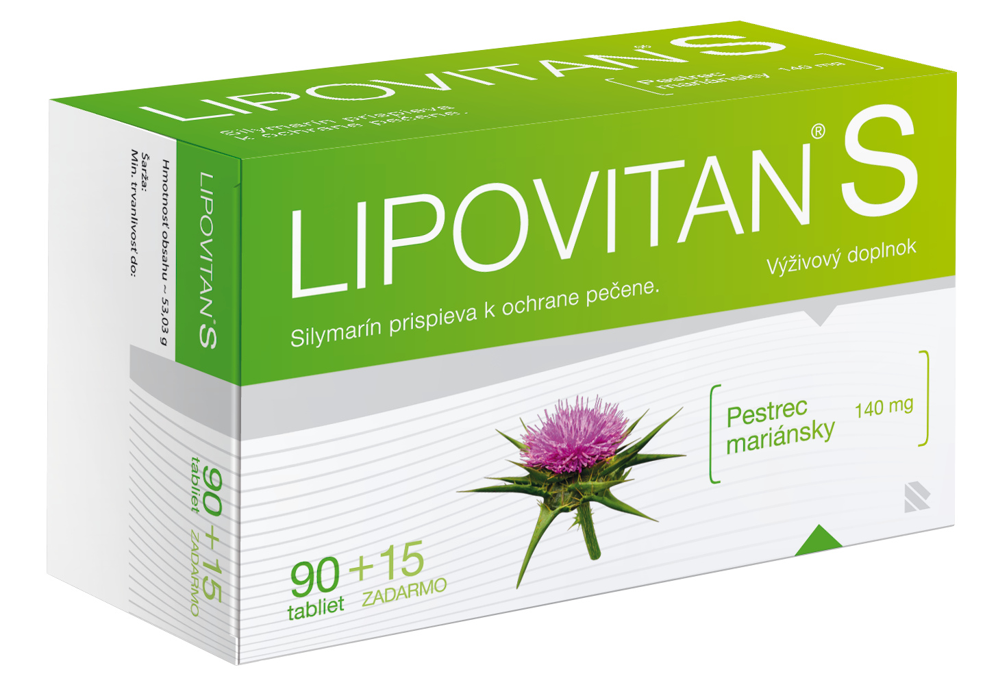 Obrázok HERBACOS Lipovitan S 90+15 tablet ZADARMO