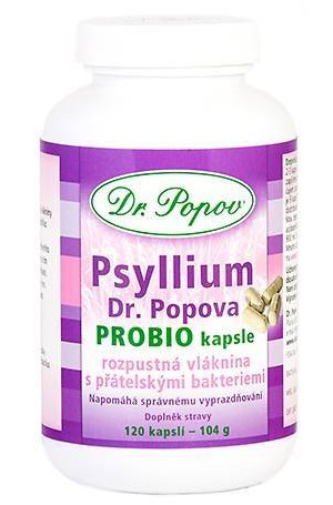 Obrázok Dr. Popov Psyllium kapsle 120 ks