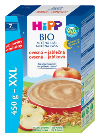 Obrázok HiPP BIO Na dobrú noc ovsená-jablčná 450 g – mliečna kaša