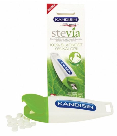 Obrázok KANDISIN Stevia Wavebox stolové sladidlo, na cesty, tablety 1x100 ks