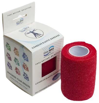 Obrázok Kine-MAX Cohesive Elastic Bandage elastické samofixačné ovínadlo, 7,5cm x 4,5m, červené 1x1 ks