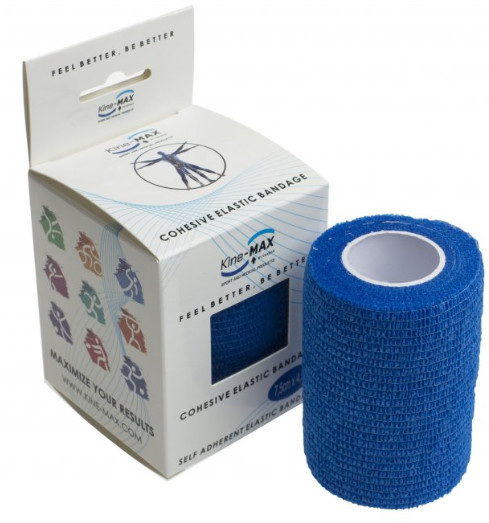 Obrázok Kine-MAX Cohesive Elastic Bandage elastické samofixačné ovínadlo, 7,5cm x 4,5m, modré 1x1 ks