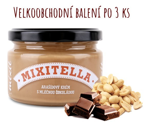 Obrázok Mixitella - arašidová s mliečnou čokoládou MIXIT 250g