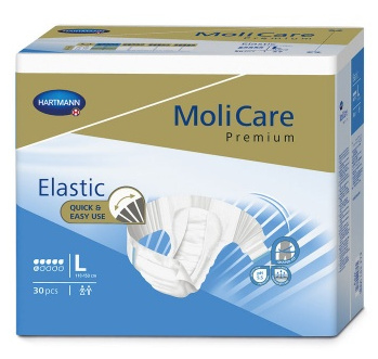 Obrázok MoliCare Premium Elastic 6 kvapiek L plienkové nohavičky zalepovacie 1x30 ks