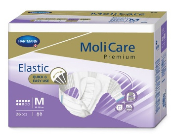 Obrázok MoliCare Premium Elastic 8 kvapiek M plienkové nohavičky zalepovacie 1x26 ks