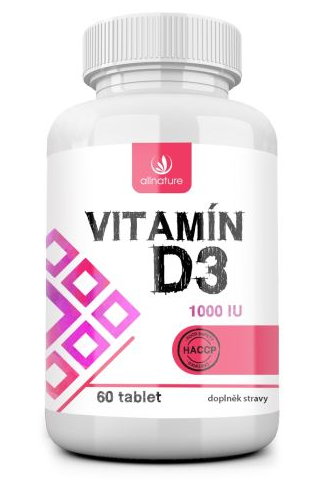 Obrázok Allnature Vitamín D3 - 1000 IU - 60 tabliet