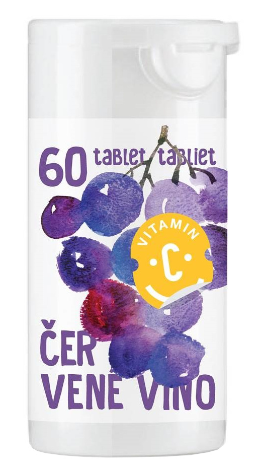 Obrázok RAPETO C-Vitamin 200mg - Červené víno so sukralózou 60 tabliet