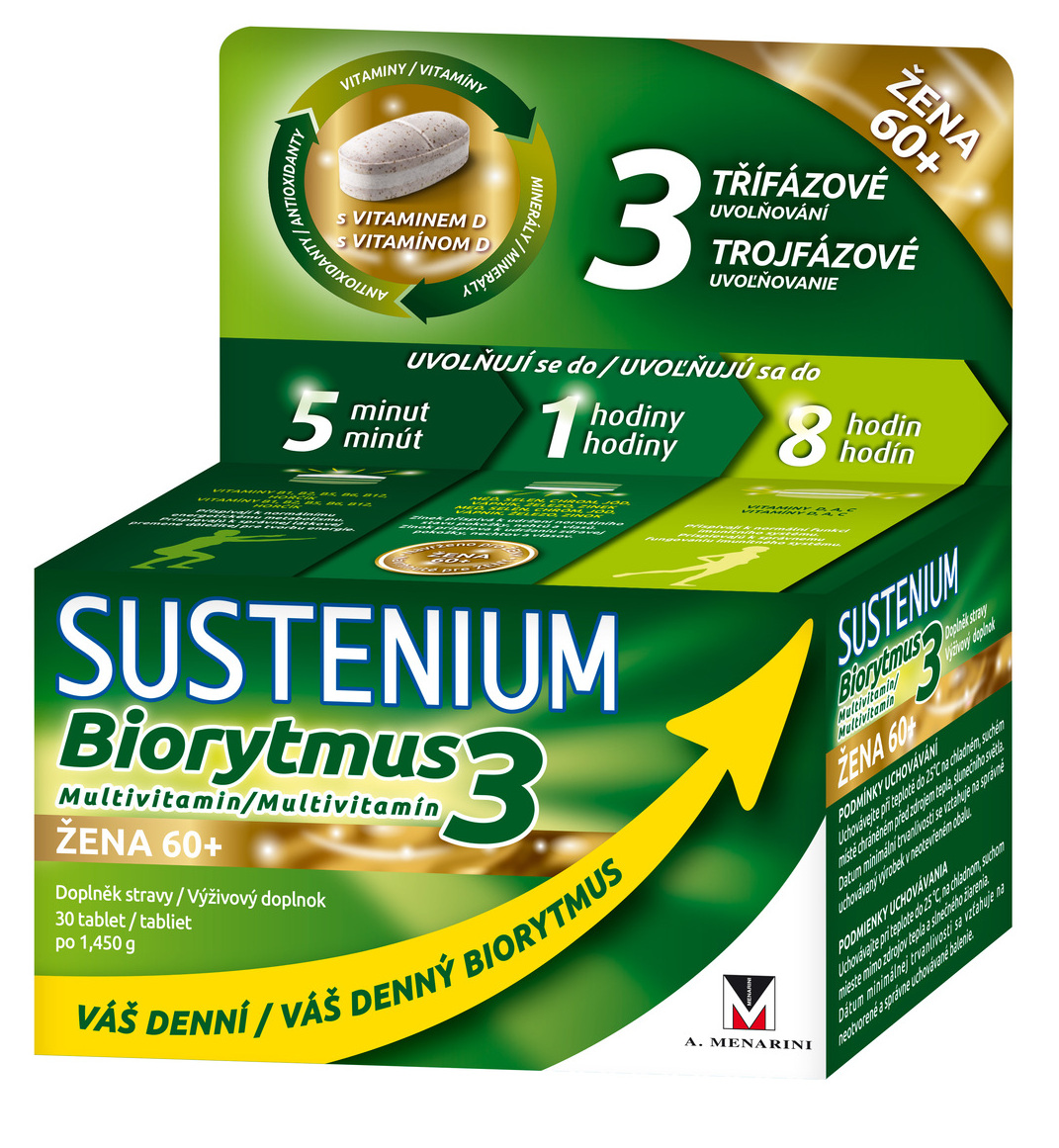 Obrázok SUSTENIUM Biorytmus 3 multivitamín ŽENA 60+