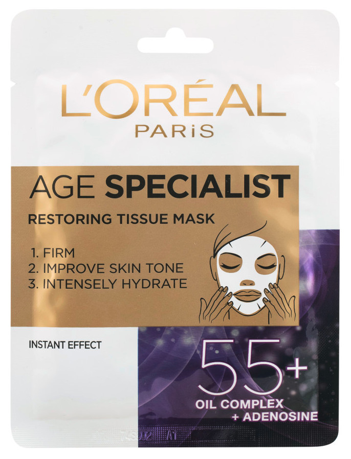 Obrázok L’Oréal Paris Age Specialist 55+ plátenná maska pre intenzívne vypnutie a rozjasnenie pleti 