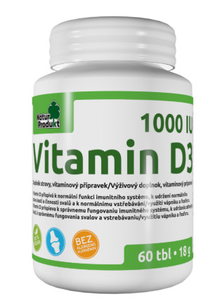 Obrázok NaturProdukt Vitamin D3 1.000 IU 60tbl.