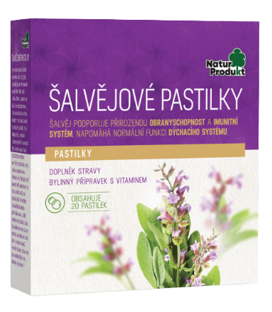 Obrázok NaturProdukt ŠALVIOVE PASTILKY 1x20 ks