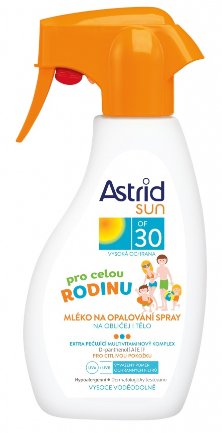 Obrázok ASTRID SUN Rodinné mlieko na opaľovanie spray SPF 30 300 ml (8592297002697)